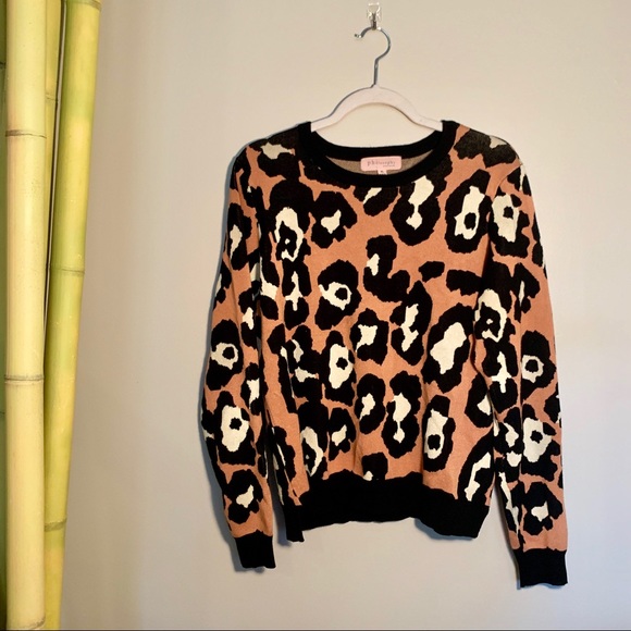 Anthropologie Sweaters - Philosophy Animal Print Crew Neck